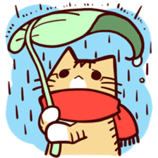 Scarf cat sticker #5815078