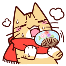 Scarf cat sticker #5815079