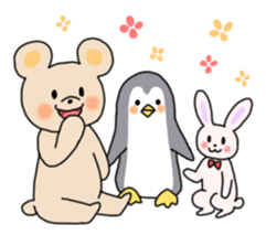 Rabbit, bear, penguin stickers sticker #5815682