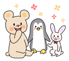 Rabbit, bear, penguin stickers sticker #5815682
