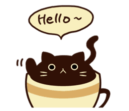 coffee cat sticker #5815962