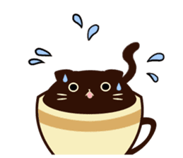 coffee cat sticker #5815967