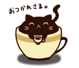 coffee cat sticker #5815971