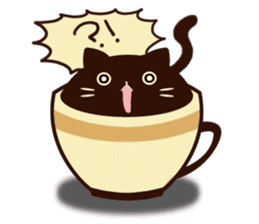coffee cat sticker #5815972