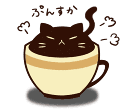 coffee cat sticker #5815974