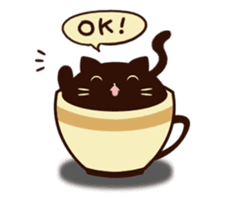 coffee cat sticker #5815980