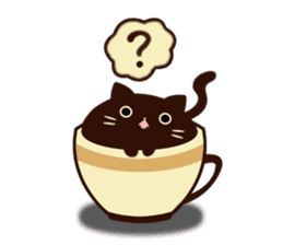 coffee cat sticker #5815991