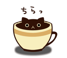 coffee cat sticker #5815995