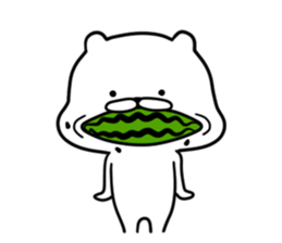 The white and cute bear sticker #5816644