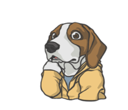 Hoodie series: Dog sticker #5816974
