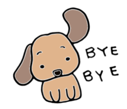 Marron of Dachshund - English version sticker #5817363