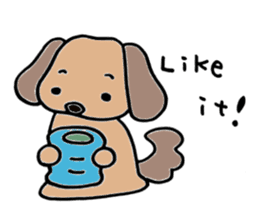 Marron of Dachshund - English version sticker #5817364