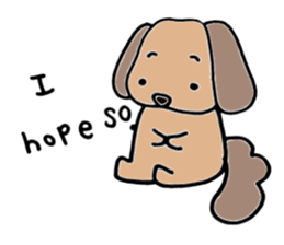 Marron of Dachshund - English version sticker #5817365