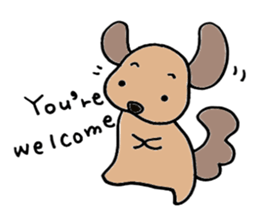 Marron of Dachshund - English version sticker #5817367