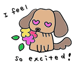 Marron of Dachshund - English version sticker #5817368