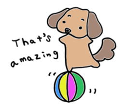 Marron of Dachshund - English version sticker #5817369