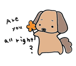 Marron of Dachshund - English version sticker #5817370