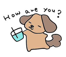 Marron of Dachshund - English version sticker #5817372