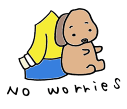 Marron of Dachshund - English version sticker #5817374