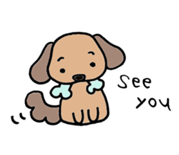 Marron of Dachshund - English version sticker #5817375