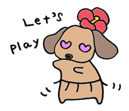 Marron of Dachshund - English version sticker #5817376