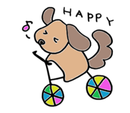 Marron of Dachshund - English version sticker #5817379