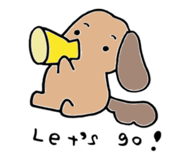 Marron of Dachshund - English version sticker #5817383