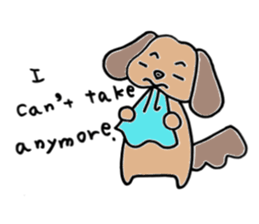 Marron of Dachshund - English version sticker #5817387