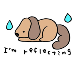 Marron of Dachshund - English version sticker #5817393