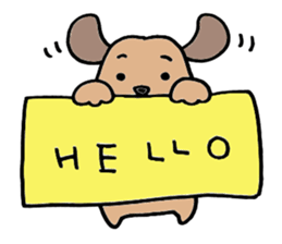 Marron of Dachshund - English version sticker #5817394