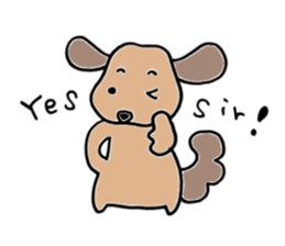 Marron of Dachshund - English version sticker #5817395