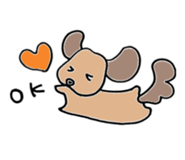 Marron of Dachshund - English version sticker #5817396