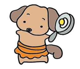 Marron of Dachshund - English version sticker #5817399