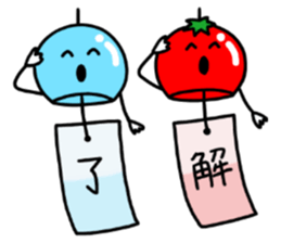 Summer, summer and wind bell sticker #5819771