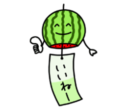 Summer, summer and wind bell sticker #5819787