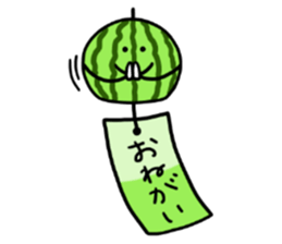 Summer, summer and wind bell sticker #5819794