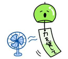 Summer, summer and wind bell sticker #5819809