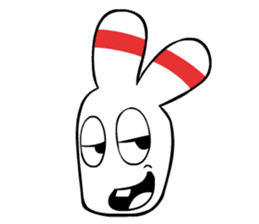 Bowling pin rabbit sticker #5820418