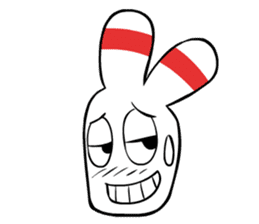 Bowling pin rabbit sticker #5820420