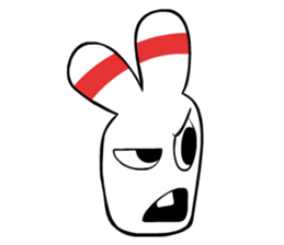 Bowling pin rabbit sticker #5820422
