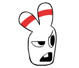Bowling pin rabbit sticker #5820422