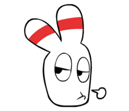 Bowling pin rabbit sticker #5820423