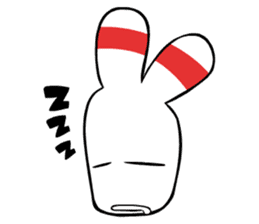 Bowling pin rabbit sticker #5820430