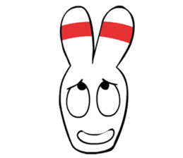 Bowling pin rabbit sticker #5820432