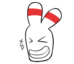 Bowling pin rabbit sticker #5820435
