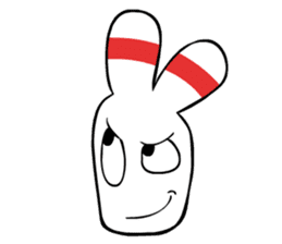 Bowling pin rabbit sticker #5820437