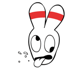 Bowling pin rabbit sticker #5820439