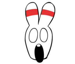 Bowling pin rabbit sticker #5820441