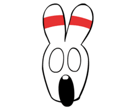 Bowling pin rabbit sticker #5820441