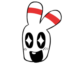 Bowling pin rabbit sticker #5820442